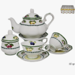 Чайный сервиз Фрукты 6 персон 14 предметов  LD105-02