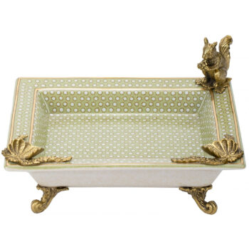 Блюдо с белочкой 20*17*8см C192C/LD3338