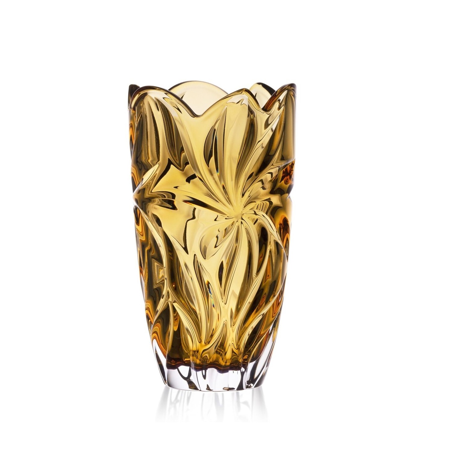 126716 Ваза 28см FLORA amber 109H — изображение 1